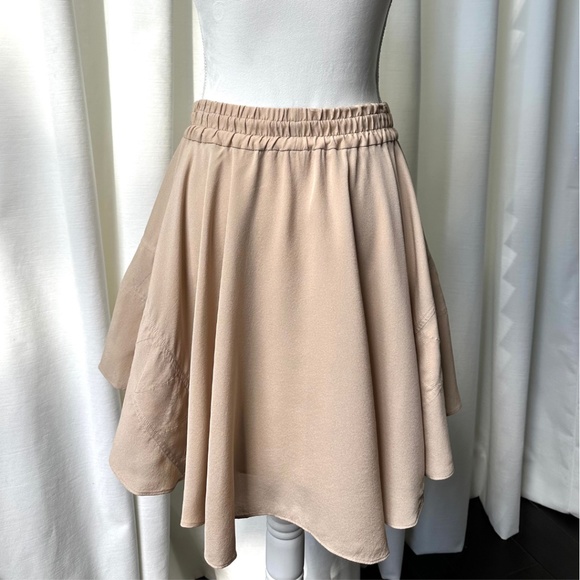 A.L.C. Women's Silk Mini Skirt in Dusty Pink, Size 2 - Picture 6 of 12